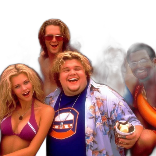 vaporwave, beach, fire, outer space transparent PNG cut-out