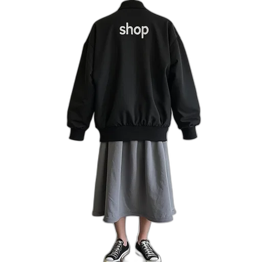 jacket, dress, shoes, staff transparent PNG cut-out