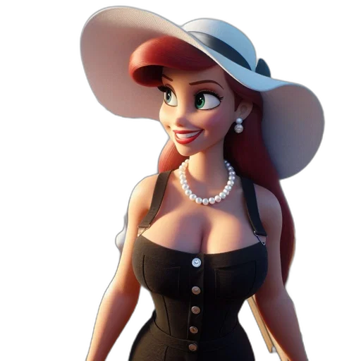 hat, dress, jewelry, staff transparent PNG cut-out