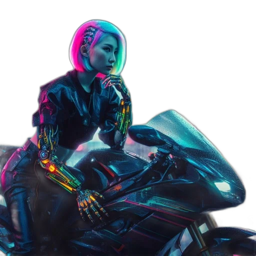 jacket, robot, cyberpunk, concept art transparent PNG cut-out