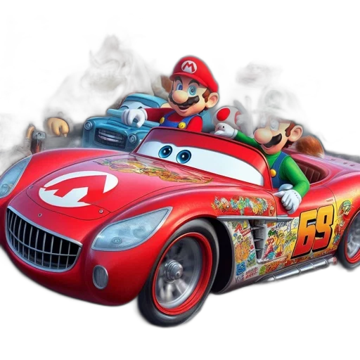 car, 3d render, concept art, photorealistic transparent PNG cut-out