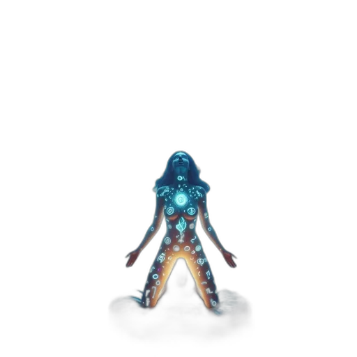 robot, creature, staff, weapon transparent PNG cut-out
