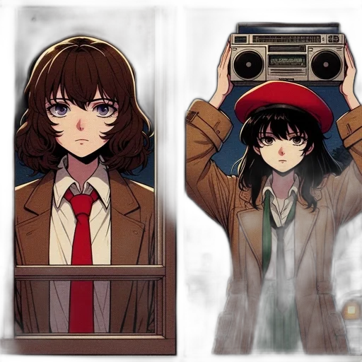 jacket, anime, concept art, cartoon transparent PNG cut-out