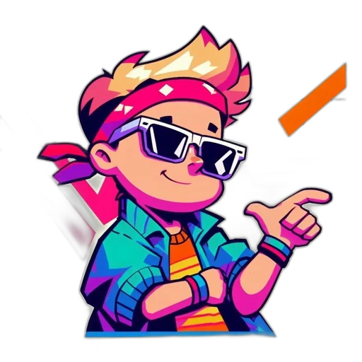 staff, jacket, pixel art, cartoon transparent PNG cut-out