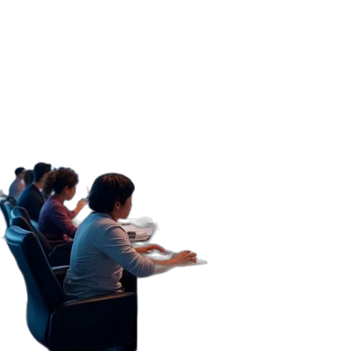 staff, furniture, robot, 3d render transparent PNG cut-out