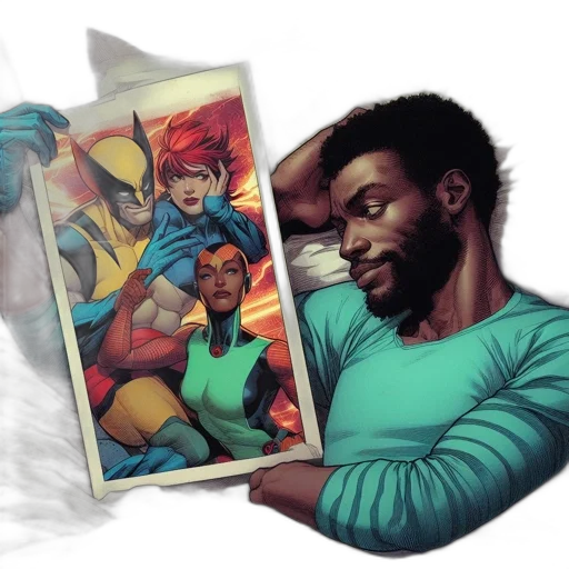 comic book art, concept art, colorful, neon transparent PNG cut-out