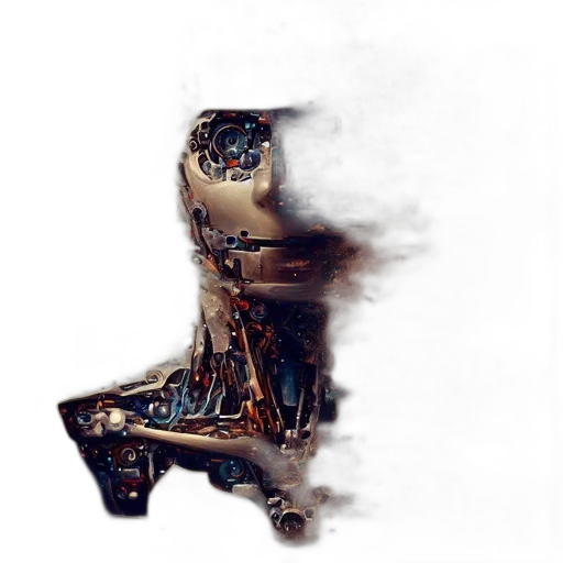 robot, mask, weapon, sword transparent PNG cut-out