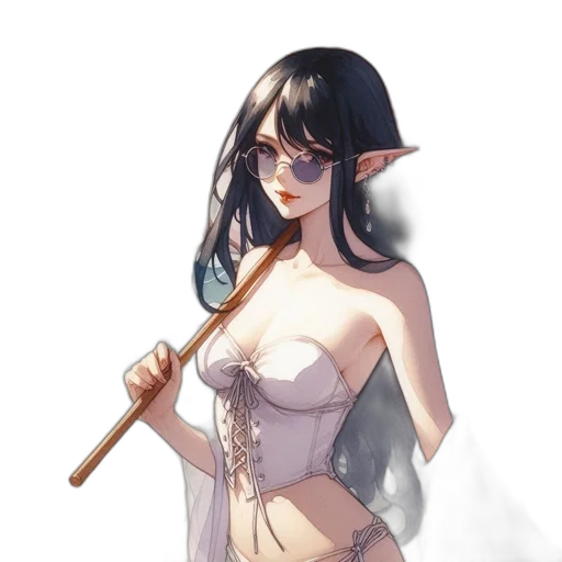 staff, sword, weapon, dress transparent PNG cut-out