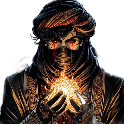 mask, comic book art, fantasy art, concept art transparent PNG cut-out
