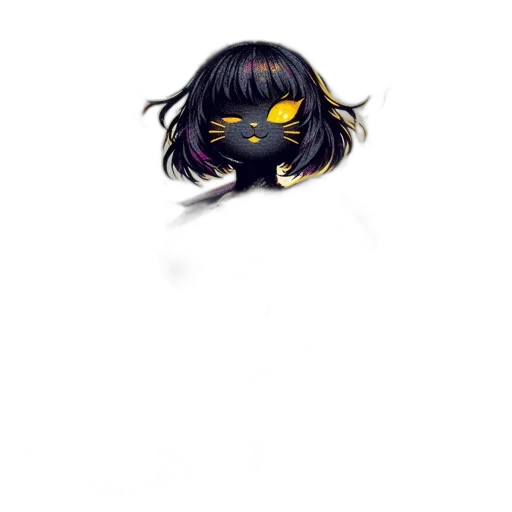 creature, mask, hair, face transparent PNG cut-out