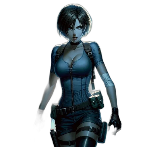 comic book art, concept art, cyberpunk, fantasy art transparent PNG cut-out