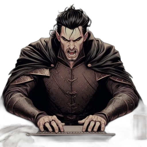 concept art, comic book art, fantasy art, cyberpunk transparent PNG cut-out