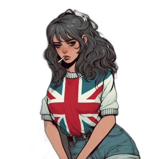 jacket, concept art, cartoon, comic book art transparent PNG cut-out