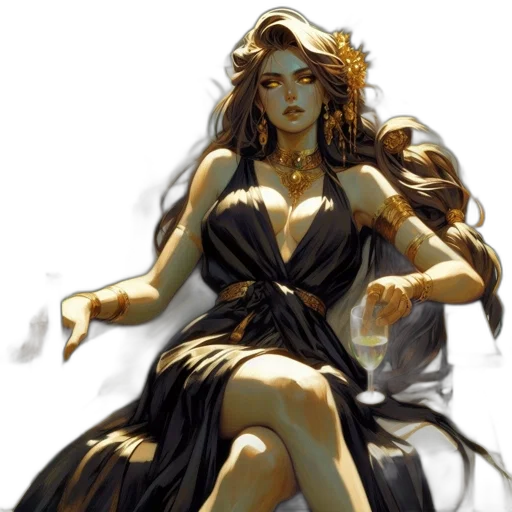 dress, jewelry, concept art, fantasy art transparent PNG cut-out
