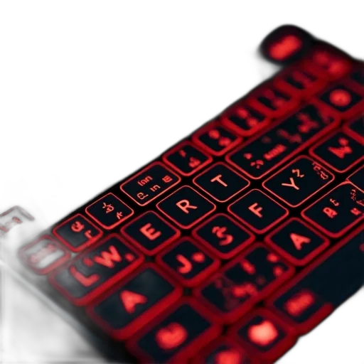 jewelry, 3d render, cyberpunk, red transparent PNG cut-out