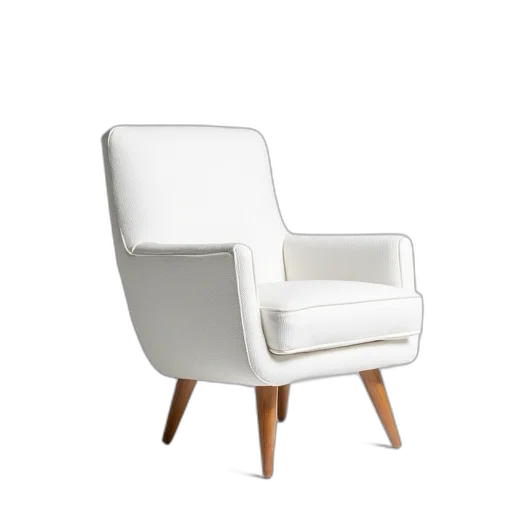 furniture, 3d render, monochrome, white transparent PNG cut-out