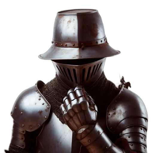 robot, hat, mask, sword transparent PNG cut-out