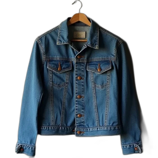 jacket, vintage, wash, denim transparent PNG cut-out