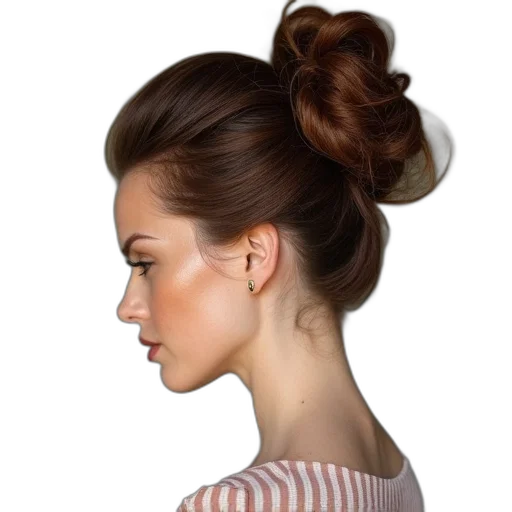 hair, face, jewelry, staff transparent PNG cut-out