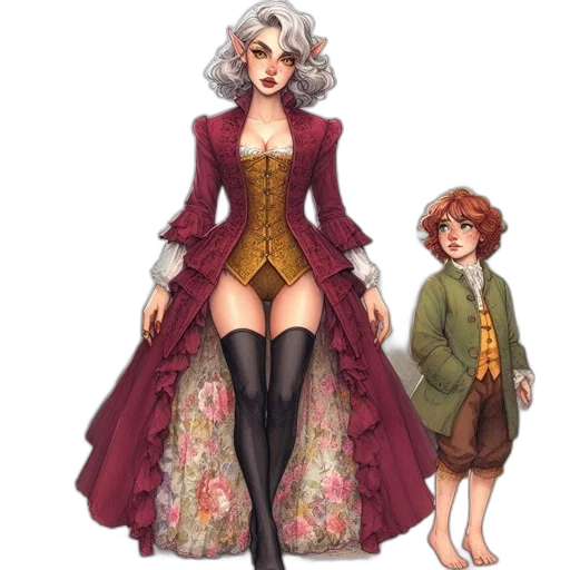 dress, concept art, fantasy art, pixel art transparent PNG cut-out