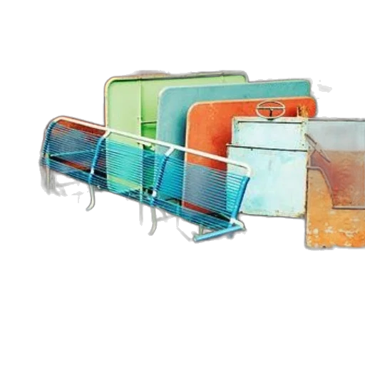 furniture, 3d render, concept art, colorful transparent PNG cut-out