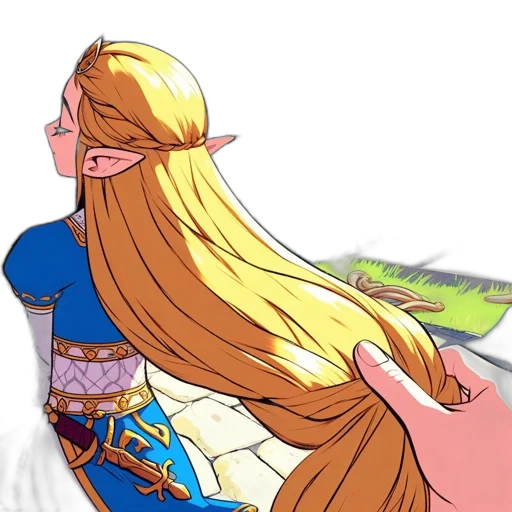 dress, hair, sword, crown transparent PNG cut-out
