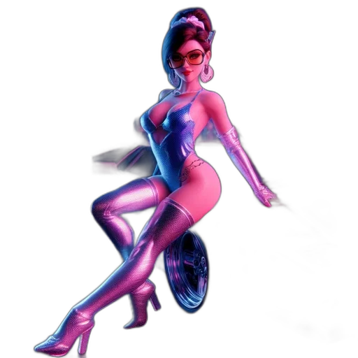 dress, robot, concept art, 3d render transparent PNG cut-out