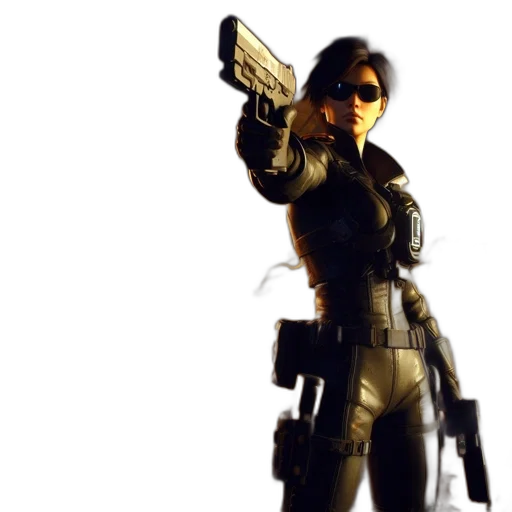 weapon, jacket, concept art, 3d render transparent PNG cut-out