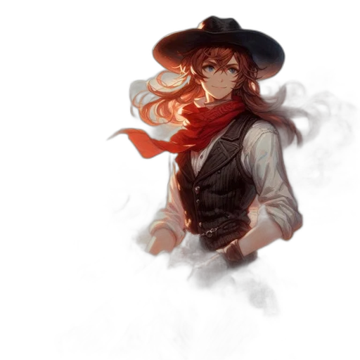 hat, staff, weapon, jacket transparent PNG cut-out