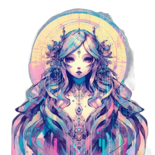 dress, crown, face, fantasy art transparent PNG cut-out