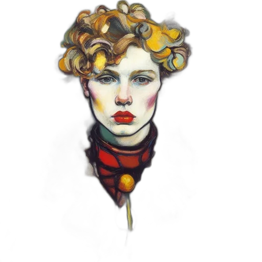 face, crown, jewelry, jacket transparent PNG cut-out