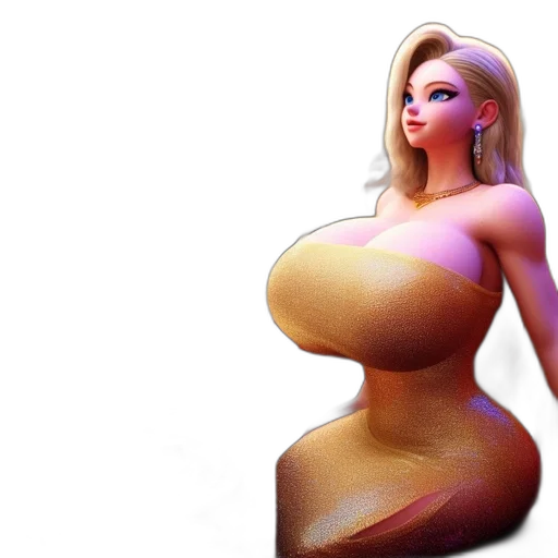 dress, robot, creature, 3d render transparent PNG cut-out