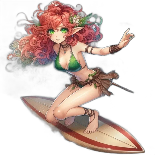 fantasy art, anime, concept art, watercolor transparent PNG cut-out