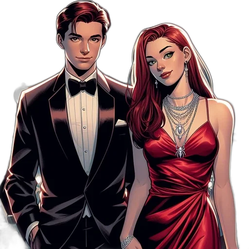 dress, comic book art, cartoon, concept art transparent PNG cut-out