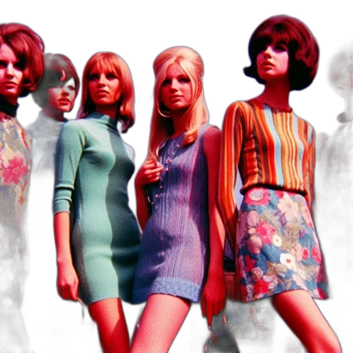 3d render, concept art, six, women transparent PNG cut-out