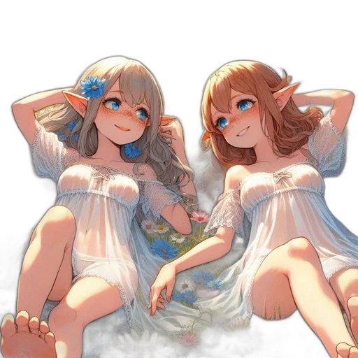 dress, anime, fantasy art, concept art transparent PNG cut-out