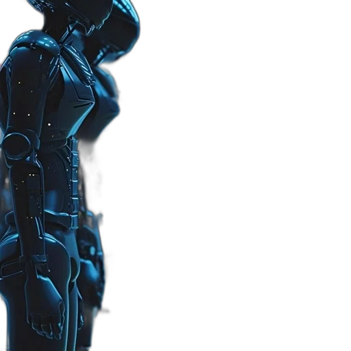 robot, jacket, dress, weapon transparent PNG cut-out