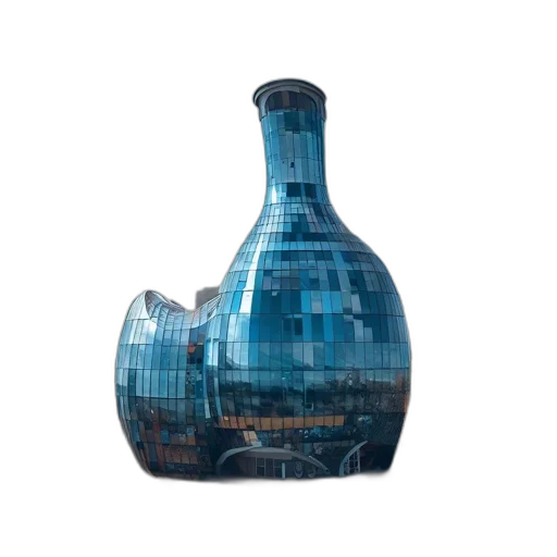 bottle, 3d render, photorealistic, concept art transparent PNG cut-out