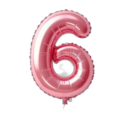 3d render, balloon, alphabet, number transparent PNG cut-out