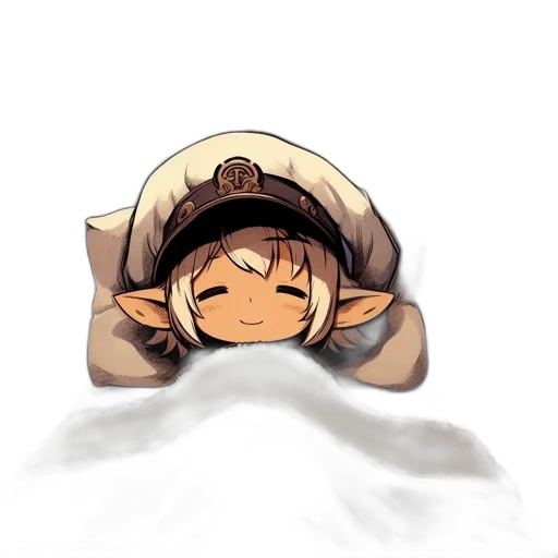 hat, face, creature, staff transparent PNG cut-out