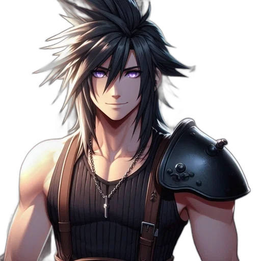 staff, sword, hair, fantasy art transparent PNG cut-out
