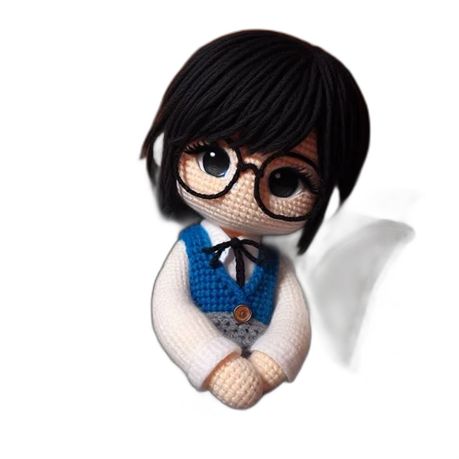 staff, cartoon, 3d render, pixel art transparent PNG cut-out