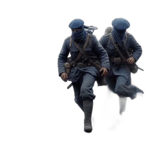 weapon, jacket, staff, mask transparent PNG cut-out
