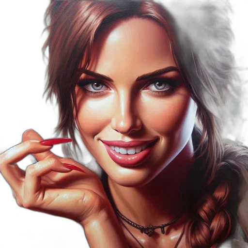 face, jewelry, photorealistic, fantasy art transparent PNG cut-out