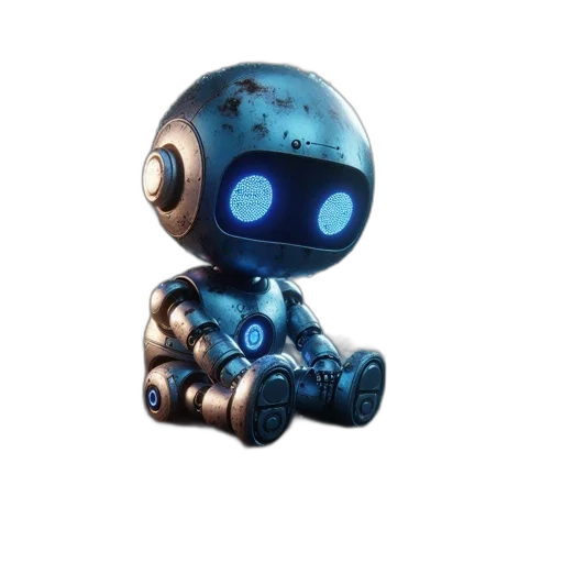robot, creature, weapon, staff transparent PNG cut-out