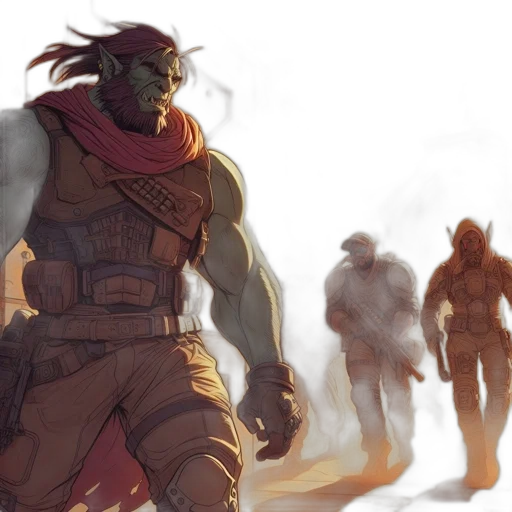 concept art, comic book art, fantasy art, watercolor transparent PNG cut-out