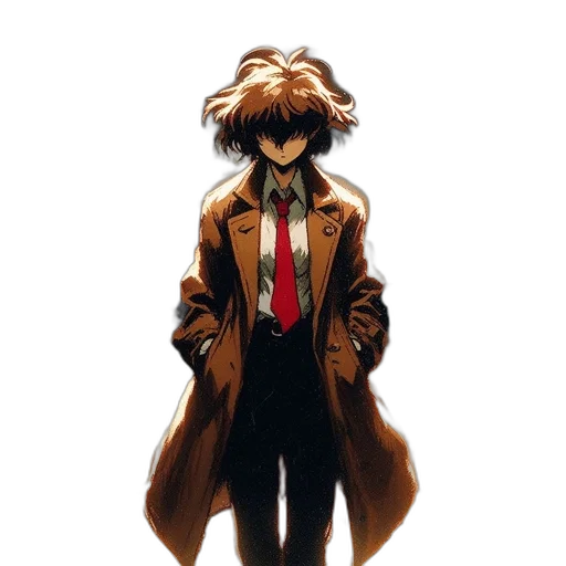 jacket, mask, staff, animal transparent PNG cut-out