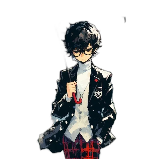 jacket, staff, mask, weapon transparent PNG cut-out