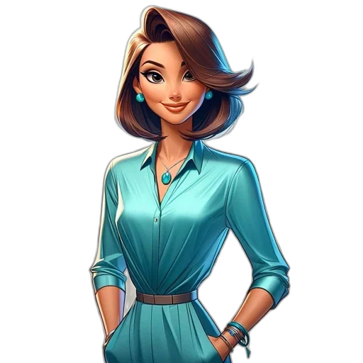 staff, dress, jewelry, cartoon transparent PNG cut-out