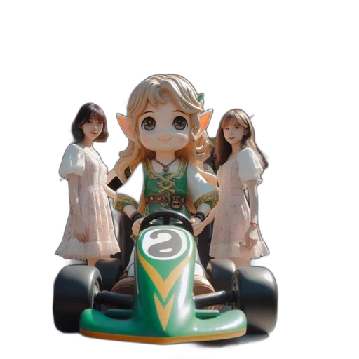 car, crown, 3d render, concept art transparent PNG cut-out